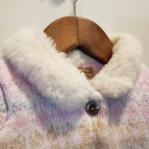 Baby Gap Pastel Fair Isle Button Up Sweater Pink - Picture 2 of 16